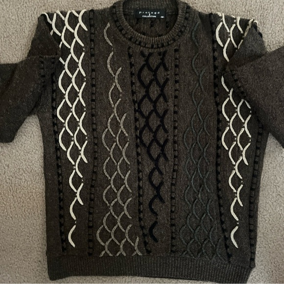 Vintage Protege Collection Men’s M 3D Coogi-Style Multi-Colored Grandpa Sweater - Picture 5 of 6